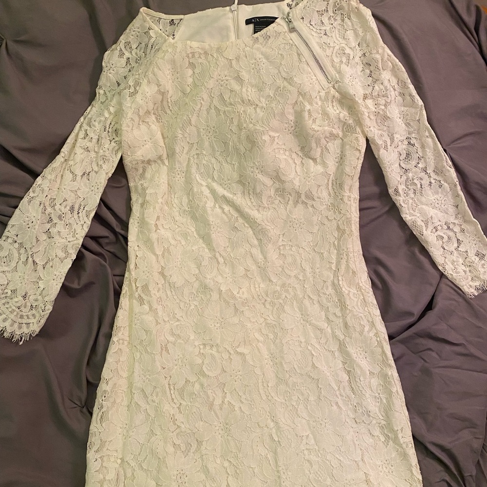 Armani exchange white mini dress- size 6